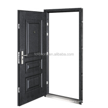 Mat black UV Painting Surface Sound Proof  Modern Apartment Metal Entry Door